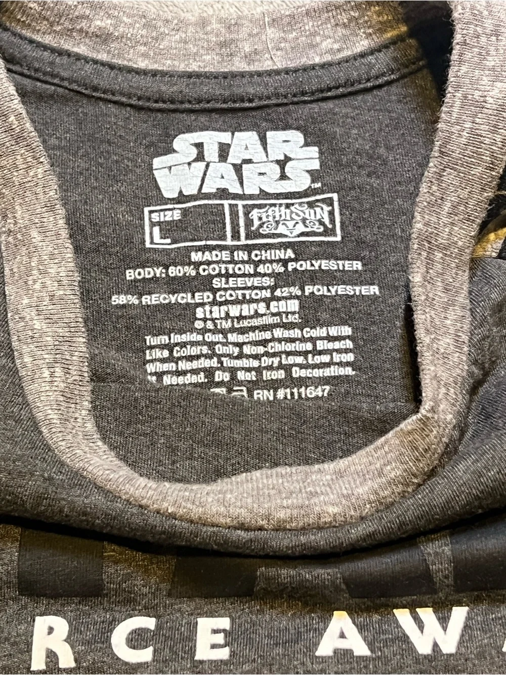 Fifth Sun Star Wars 'The Force Awakens' Long Sleeve Tee - Charcoal & Grey